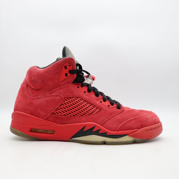 retro 5 suede red